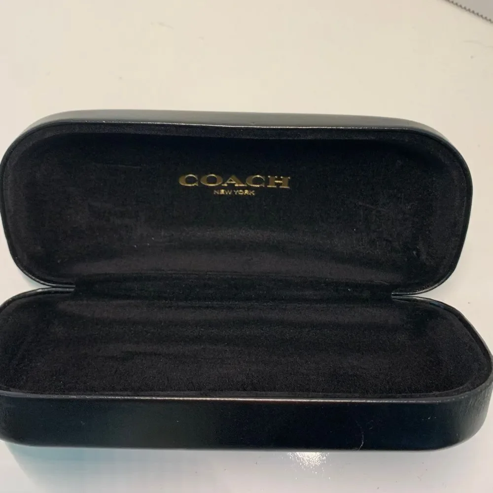 Coach New York Embossed Eyeglasses/Sunglasses Case Only Black - Picture 3 of 6